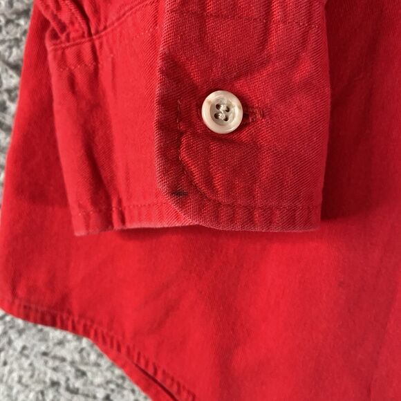 Vintage Ferrari Shirt Duck Head Mens XL Red Button Down Long Sleeve USA Made - Picture 4 of 12